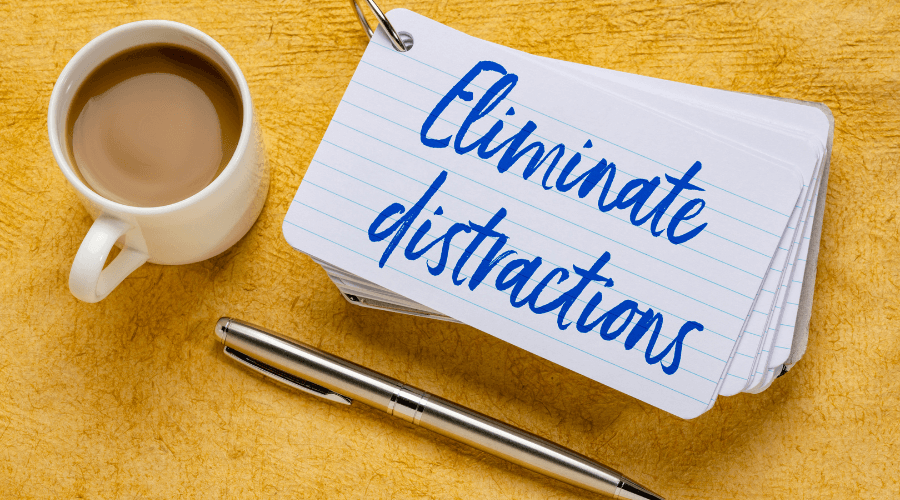 Minimizing distractions while working